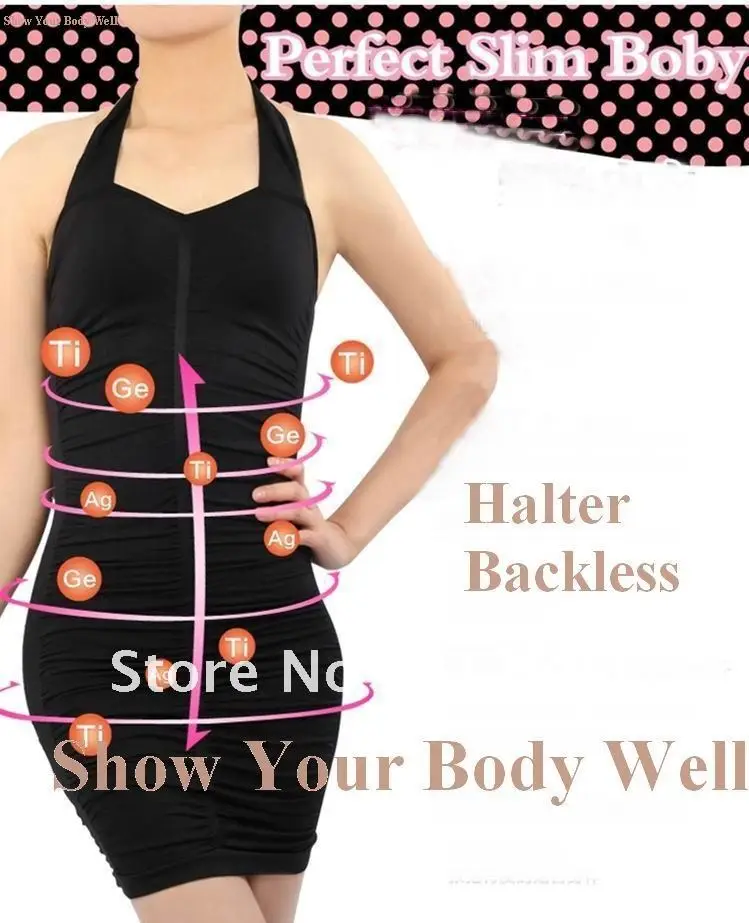 Free shipping!! Sexy Slimming Body Control Halter Backless Shapewear