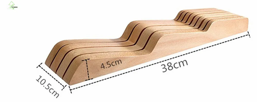 Fashion Creative Multifunctional Knife Holder Health Bamboo Knife Rest Easy To Cleaning Knife Rack Practical Kitchen Accessories7