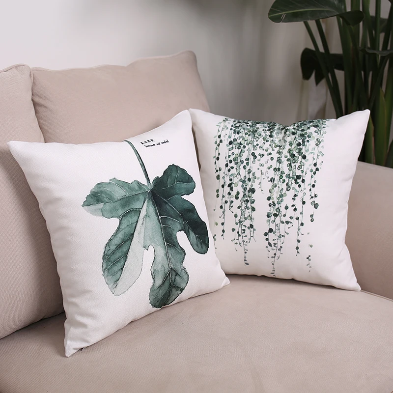 Ins Nordic style pillow pillows pillowcase without core plant, Sen sofa pillow cushion, art and antique living room Ins Nordic style pillow pillows pillowcase without core plant, Sen sofa pillow cushion, art and antique living room