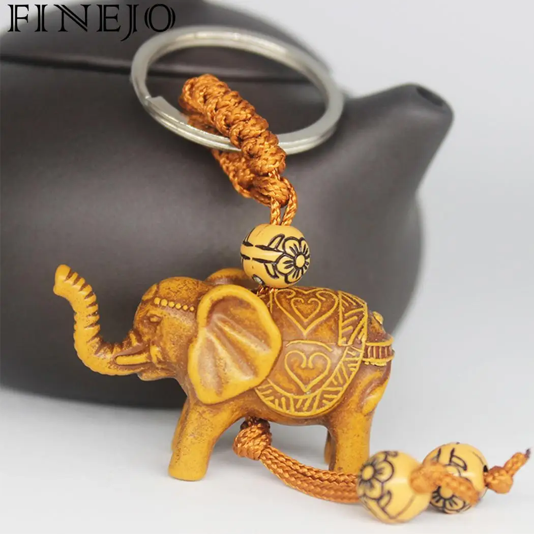 FINEJO Holder Pendant Key Plastic Elephant Chain Decoration Gift Key