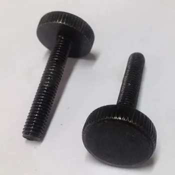 

2PCS Thumb Screw Flat head Knurled Screw GB835 Black 16mm-40mm Length M8