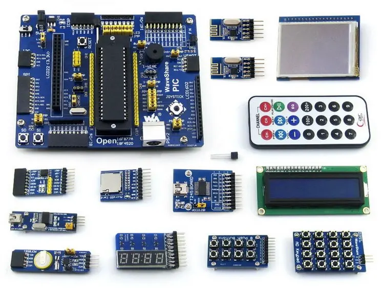Open16F877A упаковка B для PIC16F включая макетную плату PIC16F877A LCD AD клавиатура USB плата FIFO