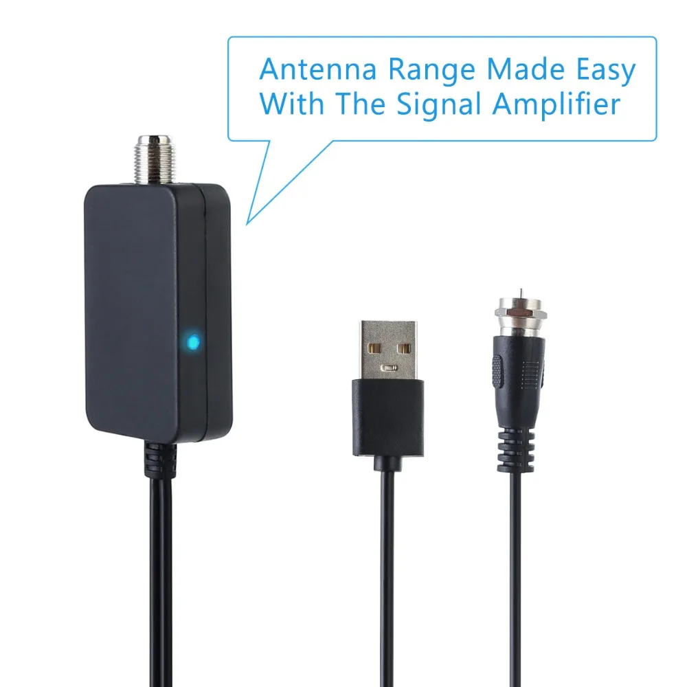 Indoor TV Antenna 1080P Digital HDTV Antenna With Amplifier Signal Booster 300 Mile Range 4K HD VHF Freeview TV Aerial High Gain