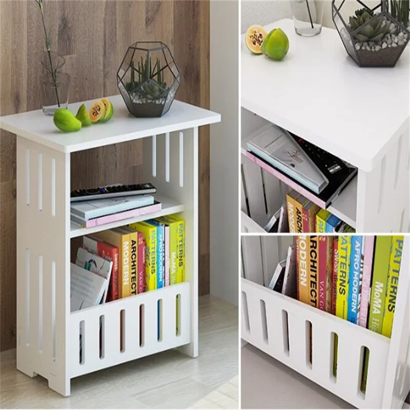 44x30x48CM Modern Wood Bedside Table Sofa Side Coffee Table Living Room Storage Cabinet