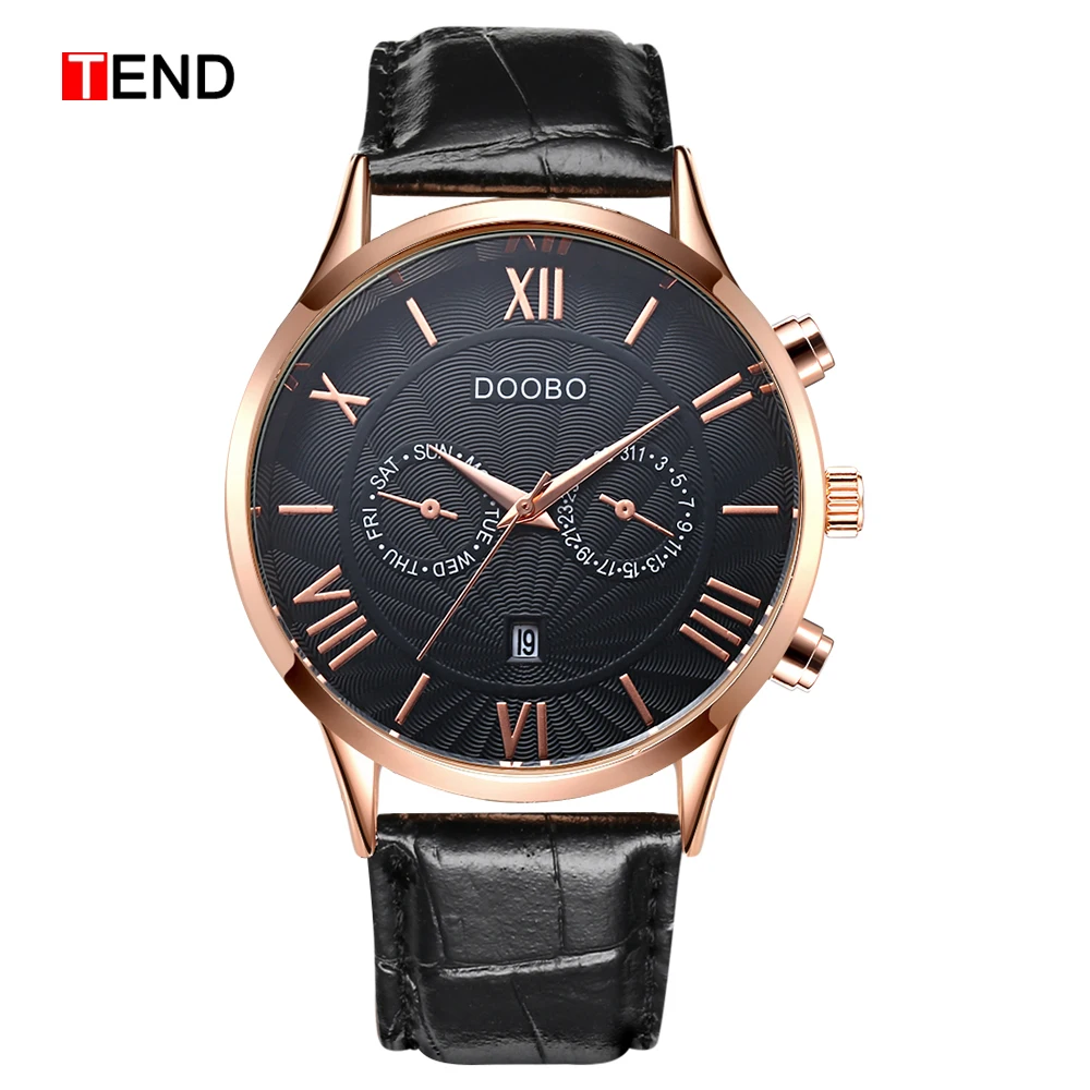 

TEND Men's Top Brand Luxury Quartz Watches Men's Sports Quartz-Watch Military Male Clock Fashion Gold Sport Clock Drop Shipping