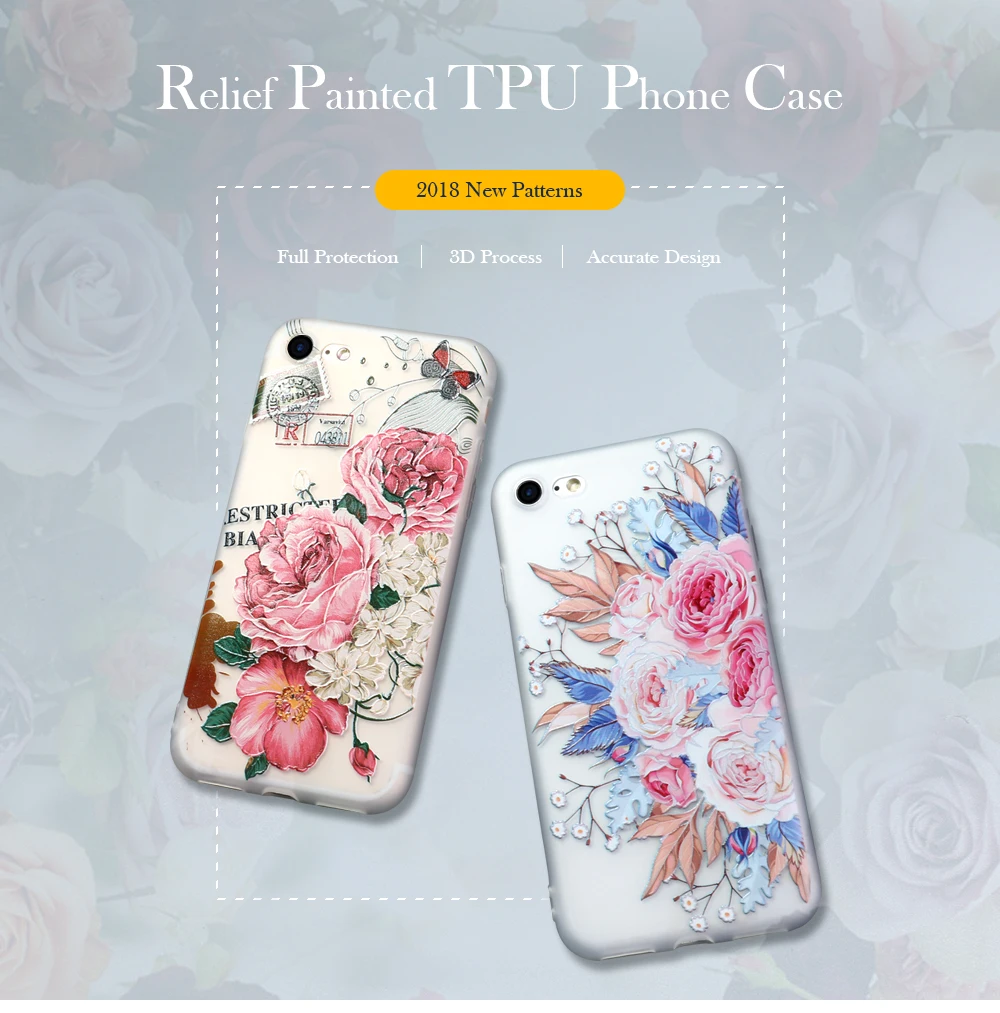 3D Relief Case for Iphone 6s Soft Protective TPU Back Cover for Iphone 5 5S 6s Plus X XS Max XR Phone Silicone Case for Iphone 7 (20)