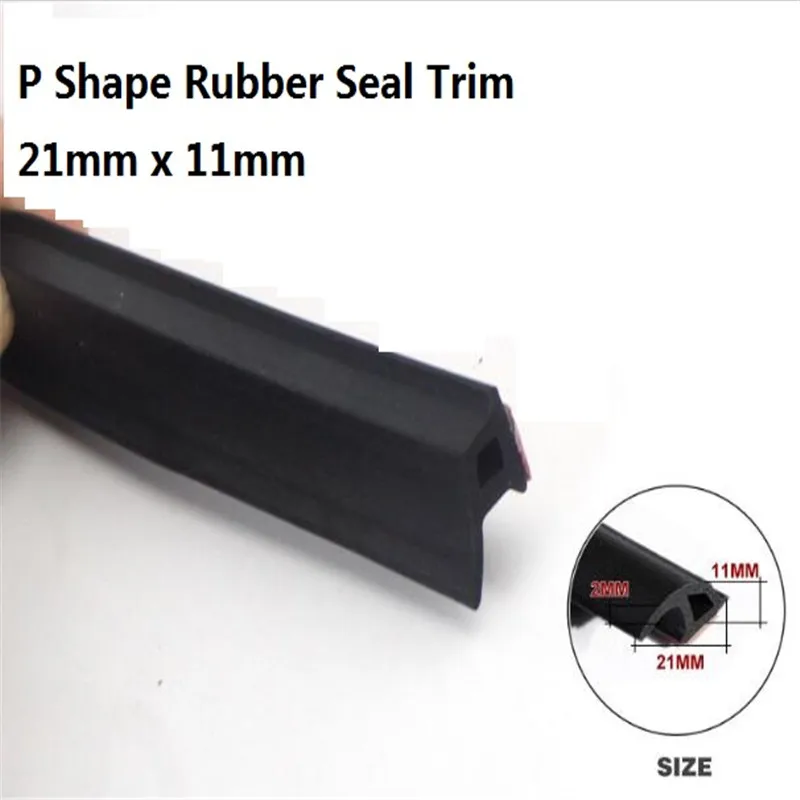 P Shape Car Caravan Door Bottom Edge EPDM Rubber Seal Weatherstrip 11 x 21mm All Seasons Weather