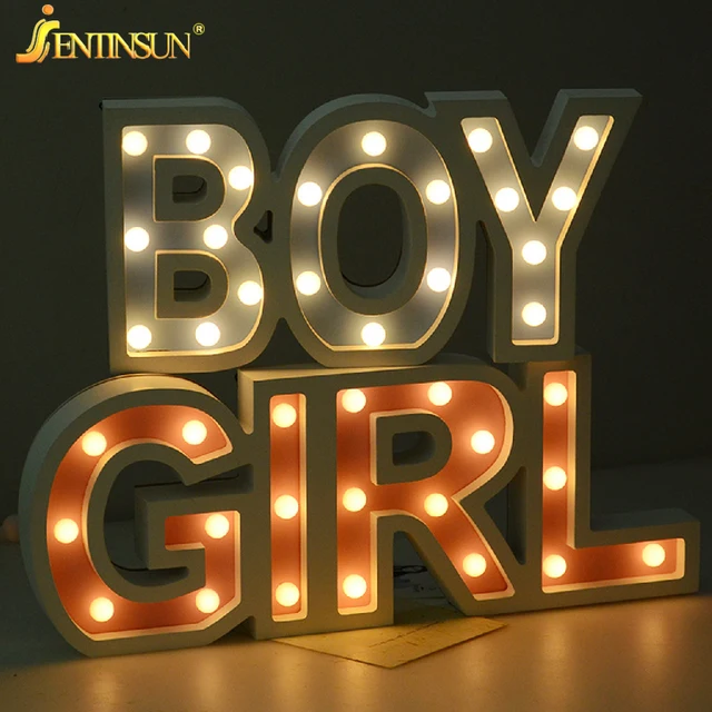 Creatieve Brief Led verlichting 3D Jongen Meisje Letters Nachtlampje ... Creatieve Brief Led verlichting 3D Jongen Meisje Letters Nachtlampje ...
