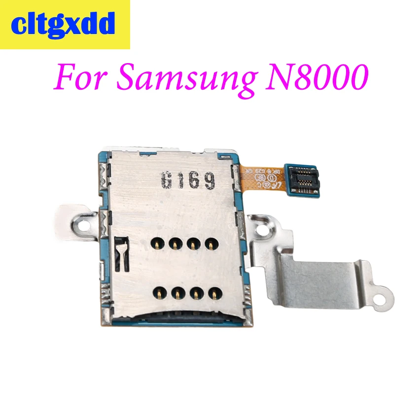 

cltgxdd SIM Card Reader Holder Tray Slot Flex Cable For Samsung Galaxy Note 10.1 N8000 GT-N8000 SIM Card Holder Connector