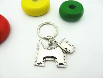 

FREE SHIPPING BY DHL 100pcs/lot Novelty Mini Dog Shaped Keychains Zinc Alloy Puppy Keyrings for Gifts