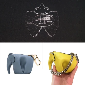 

1set DIY Acrylic Leather Template Home Handwork Leathercraft Sewing Pattern Tools Accessory Coin Bag 70x80x140mm