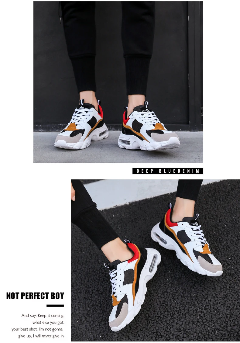 Men's Chunky Trainers Sneaker Dad Shoes High Platform Shoes Men Sneakers Classic Brand Black And White Sneakers Men Platform New (9)