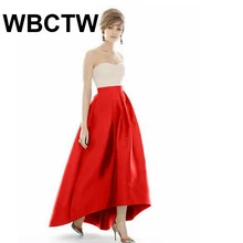 Настроенные Дамы на лето и весну плиссированные черный макси юбки пляж красный Винтаж Юбки Плюс Размеры XXS-7XL
