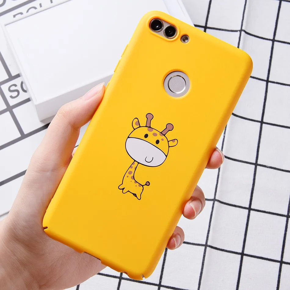 TOMKAS Floral Cases For Huawei P20 Lite Case Cute Animal Patterned Hard PC Matte Plain Case For Huawei P Smart Back Cover