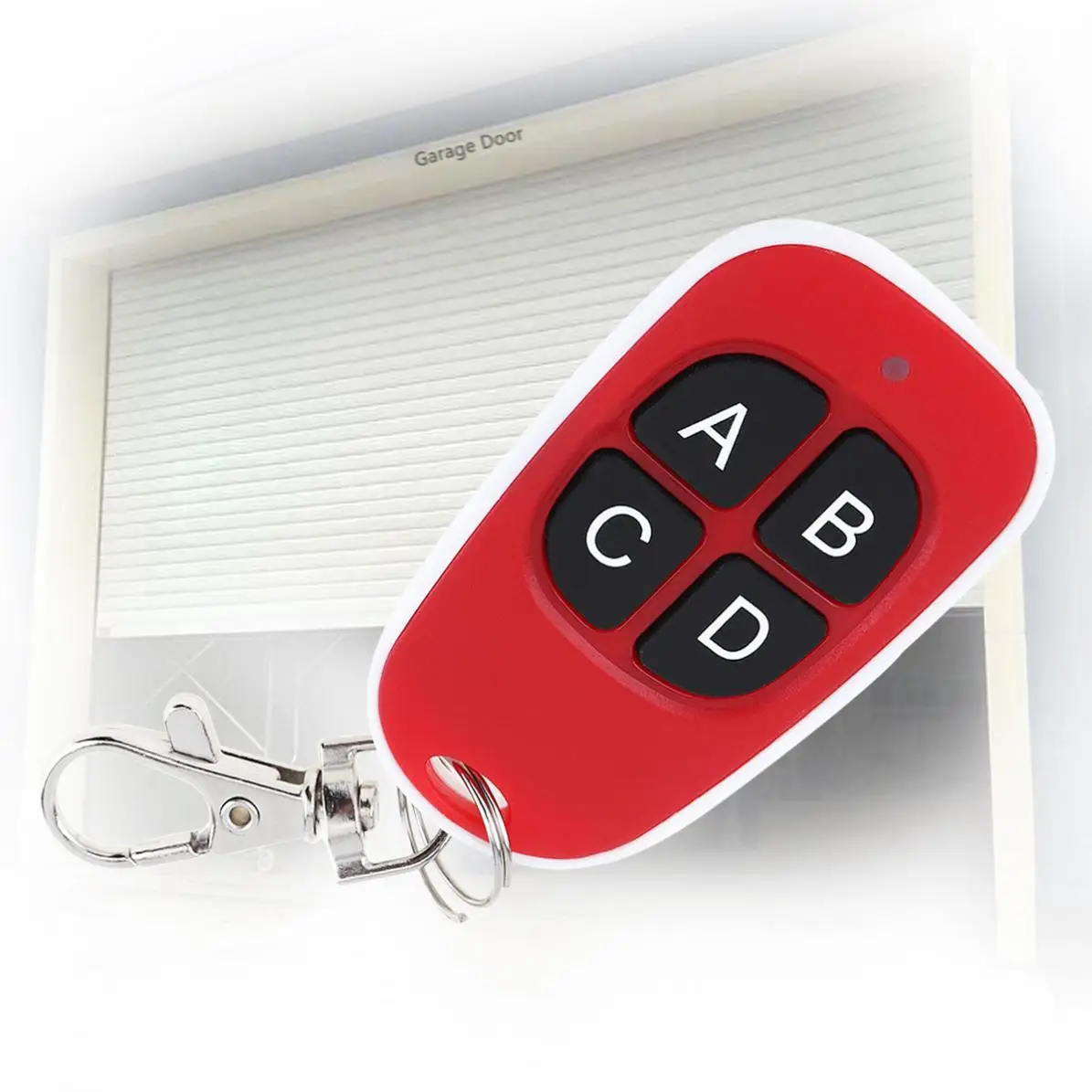 

Plastic 4 Channel Duplicator Copy Wireless Remote Control with Keychain and Indicator Light for Universal Door Gate