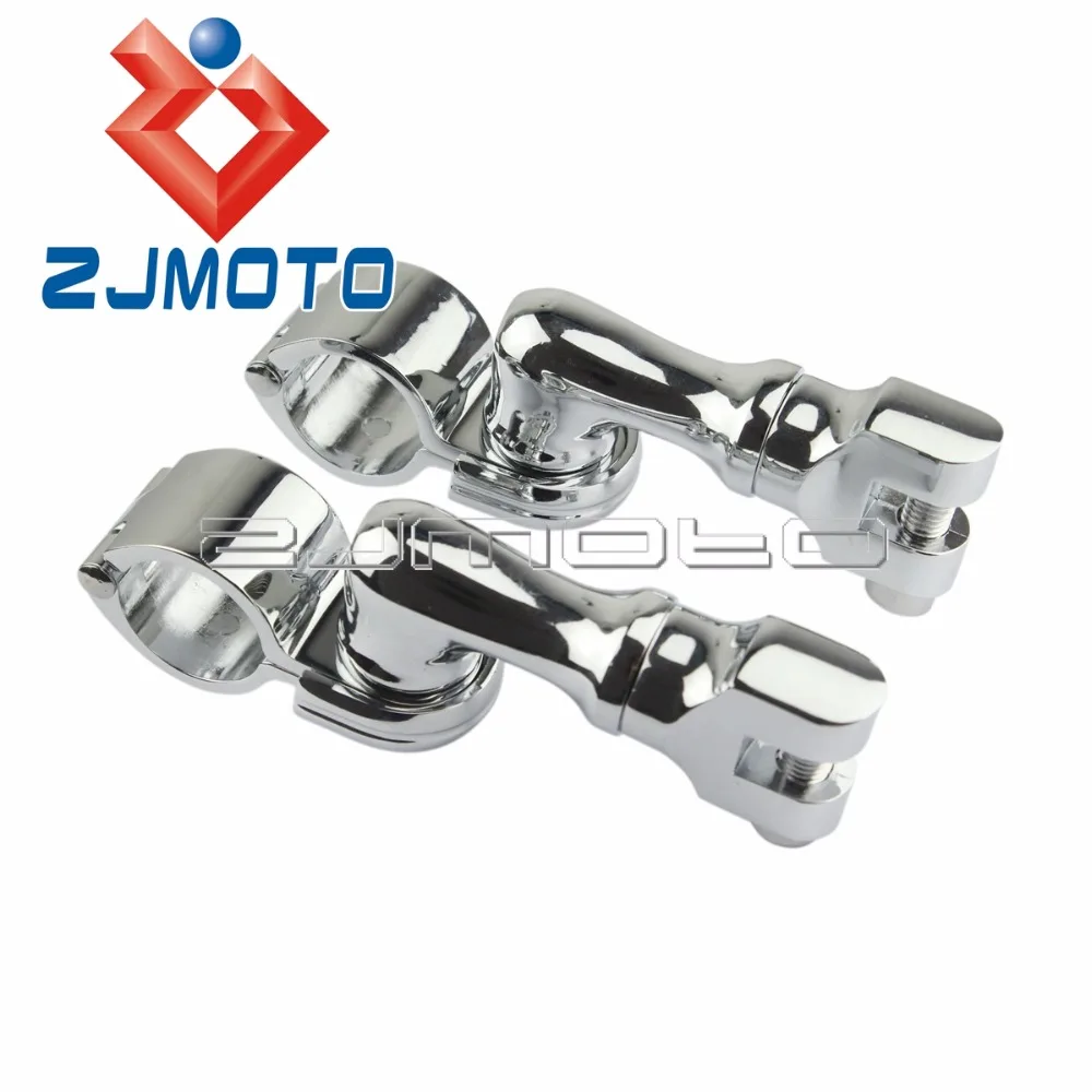 

1 1/2" Offset Peg Mounts Magnum Clamp For Harley Bobber Chopper Engine Guards 38mm Motorcycle Footrest Footpeg Clamps