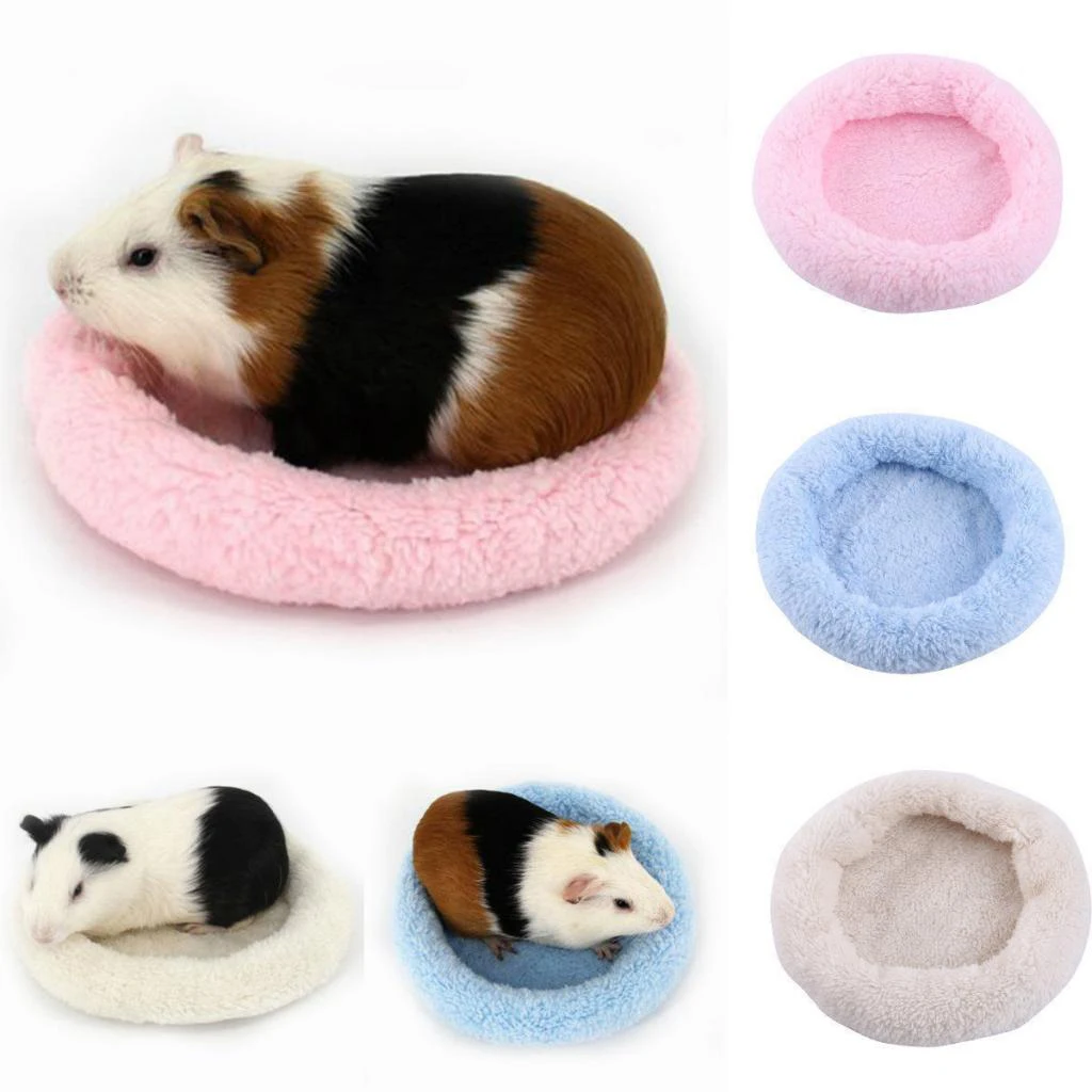 PetsOla New Guinea Pig Pet Winter Small Animal Mat Hamster Hedgehog Sleeping Pad Cream