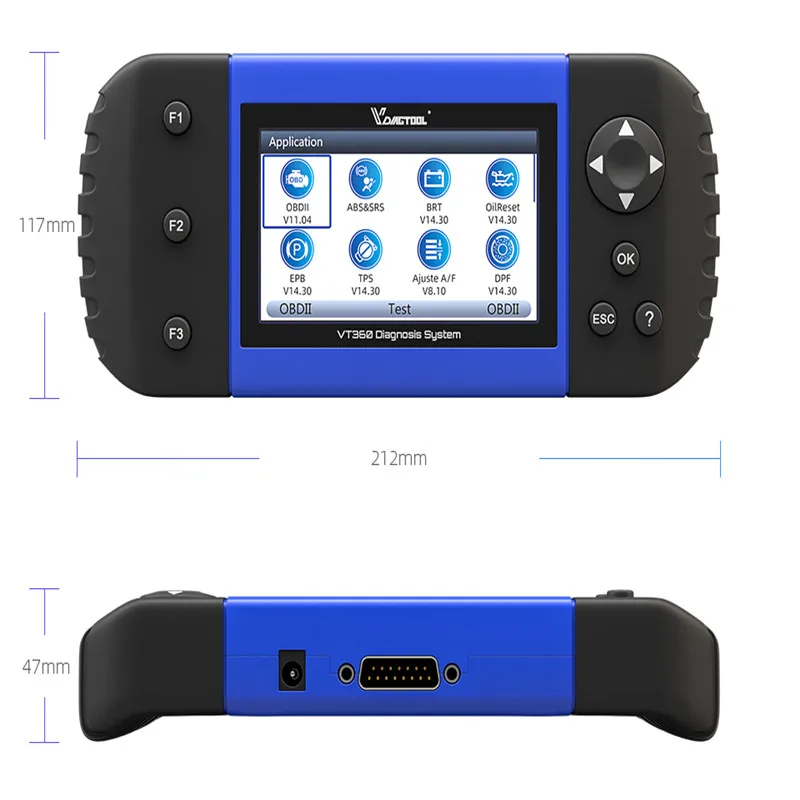 Автомобильный сканер VDIAGTOOL VT600 OBD2 инструмент для диагностики двигателя ABS SRS EPB| |