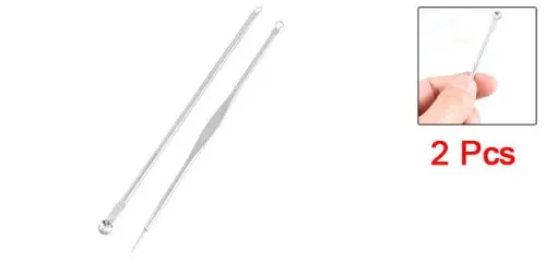 

12 cm Long Face Care Blackhead Acne Needle Remover Pimple Extractor 2 Pcs