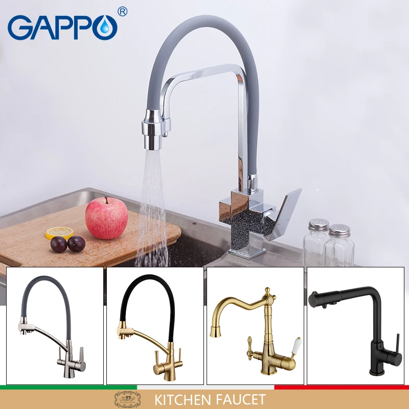 GAPPO смеситель для воды, кухонный кран, смеситель для кухни, кран torneira с фильтруемым водопроводным краном, латунный кухонный кран, кран, фильтр