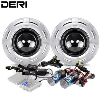 

2.5 inch Brand Car Lenses Styling Shell HID Bi Xenon Projector Lens Full Retrofit Kit AC Ballast 55W H1 Xenon Lamp 43K 6000K 8K