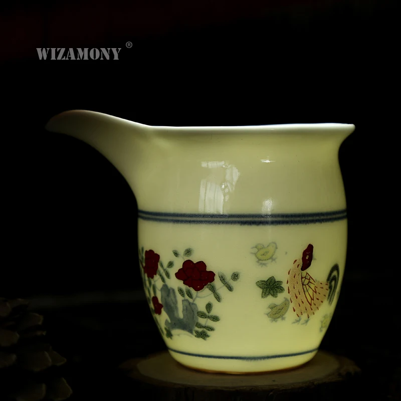 WIZAMONY Китайский Цзиндэчжэнь кунг фу чайный набор gaiwan Чайник чайные кружки ярмарка