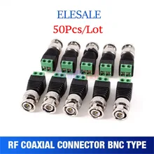 50 шт./партия Мини коаксиальный CAT5 для Камера система видеонаблюдения BNC видео-переходник разъема адаптер штекер BNC для видеонаблюдения Системы аксессуары