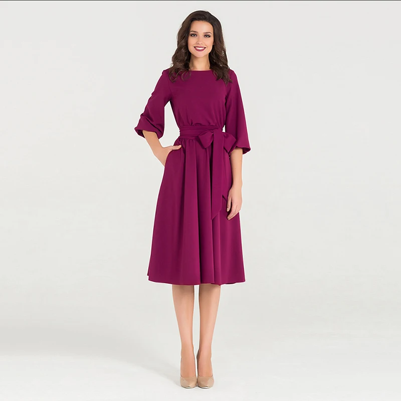 

Women spring O-Neck Dress 2019 Summer Women's Elegant Vintage Bohemian Beach Dresses Casual Loose Dresses Vestidos