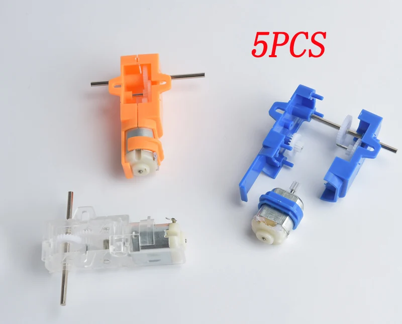 

5PCS Double Shaft 130 Motor Reducer Dia 2mm Hexagonal Axis 1:28 Gearbox DIY Robot Toy Accessories for RC Car/Boat Model