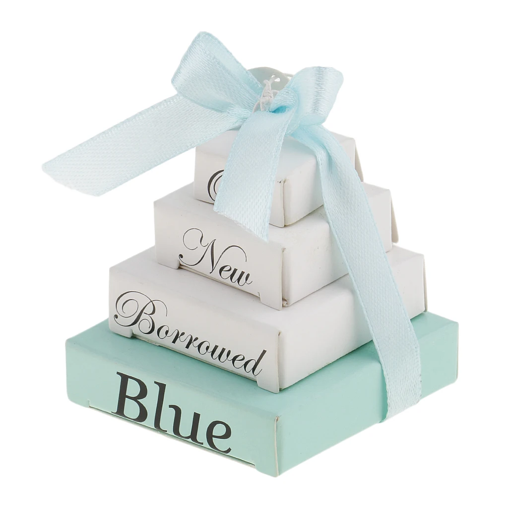 Special Mini Nesting Box Bridal Something Old New Borrowed Blue Note Planner Artificial Decorations Festive Party Supplies