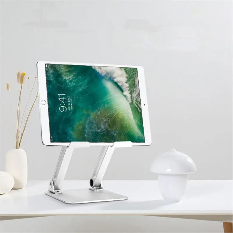 

Desktop Aluminum Alloy Tablet Holder Angle/Height Adjustable Folding Mobile Phone Tablets Stand for iPad Air Mini Pro 12.9 inch