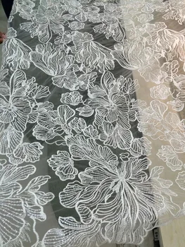 

LJY-1727 sequins Mesh French Lace Embroidery Fabric African tulle Lace Fabric High Quality with sequins
