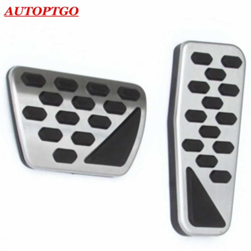 

For Newest 2019 Jeep Wrangler Gas Brake Pedal Pad Cover Accessories Kit Genuine Foot Pedals Car Styling Stainless Steel + Rubber