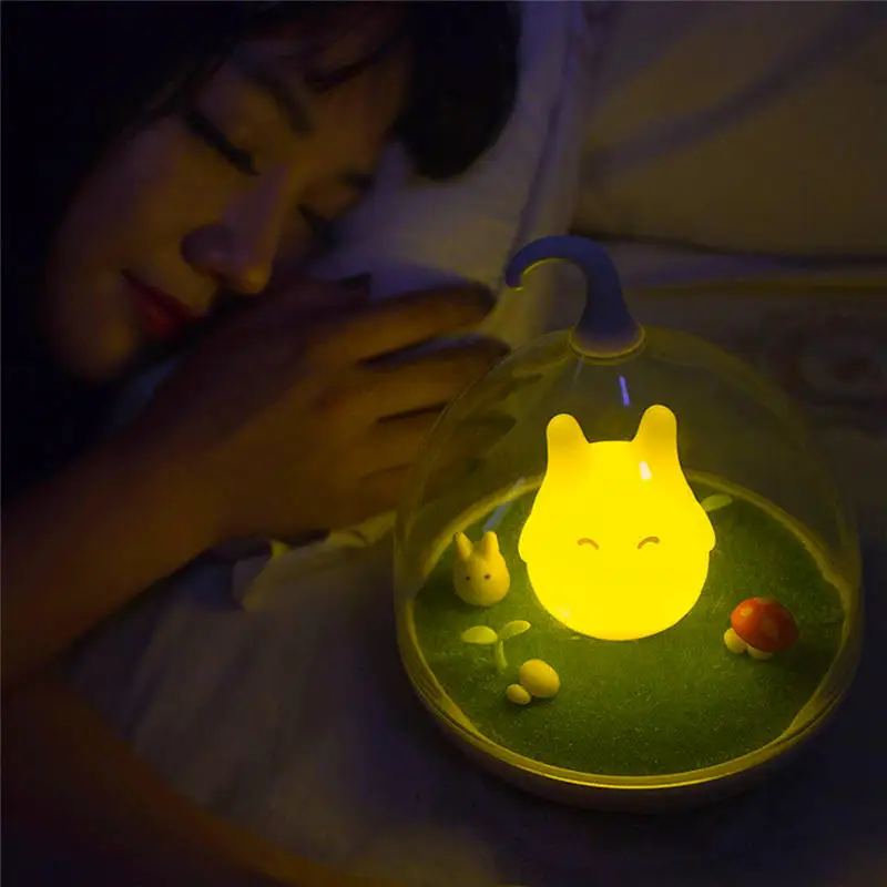Factory Price LED Nightlight Lamp Touch Decor Bedroom usb Sensor Cute Totoro Light Home For Baby Bedroom Sleep Lighting #3S20 (2)