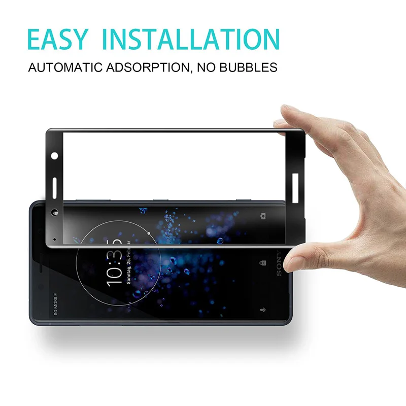 2.5D полное покрытие для Sony Xperia XA1 XA2 XA3 Защитная стеклянная пленка экрана стекло HD