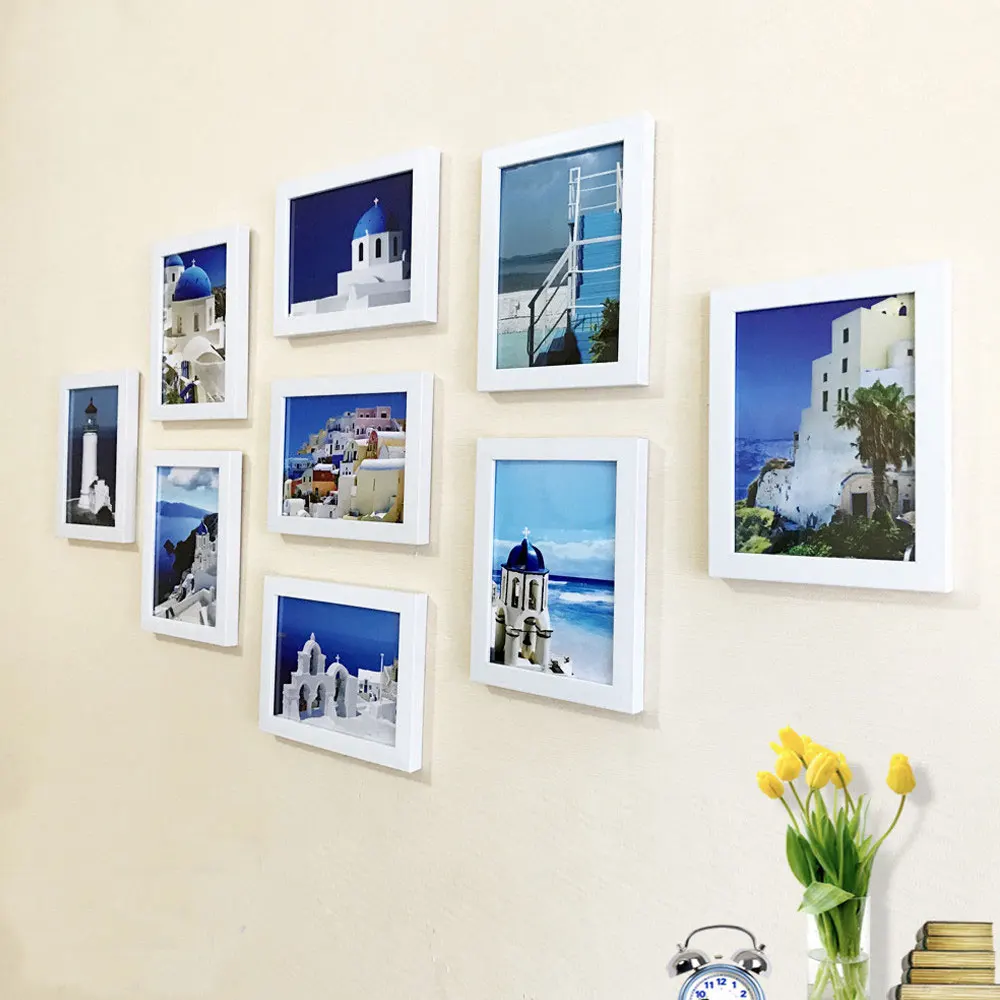 9 шт. настенные фоторамки из смолы в средиземноморском стиле 7 дюймов|frame picture|wall