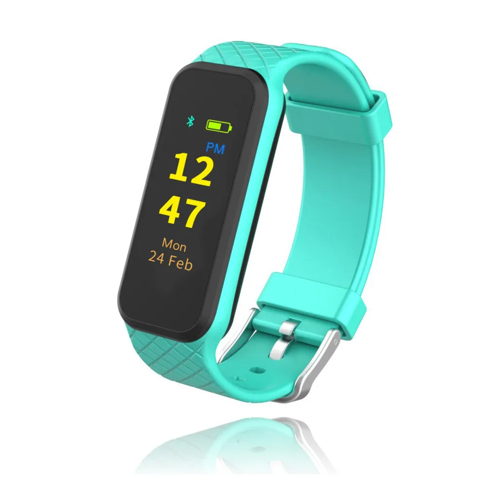 

2019 Newest Fitness SmartBand Bluetooth Smart Bracelet IP67 Waterproof Colorful LED Touchscreen Menu Display Fitness Tracker #A
