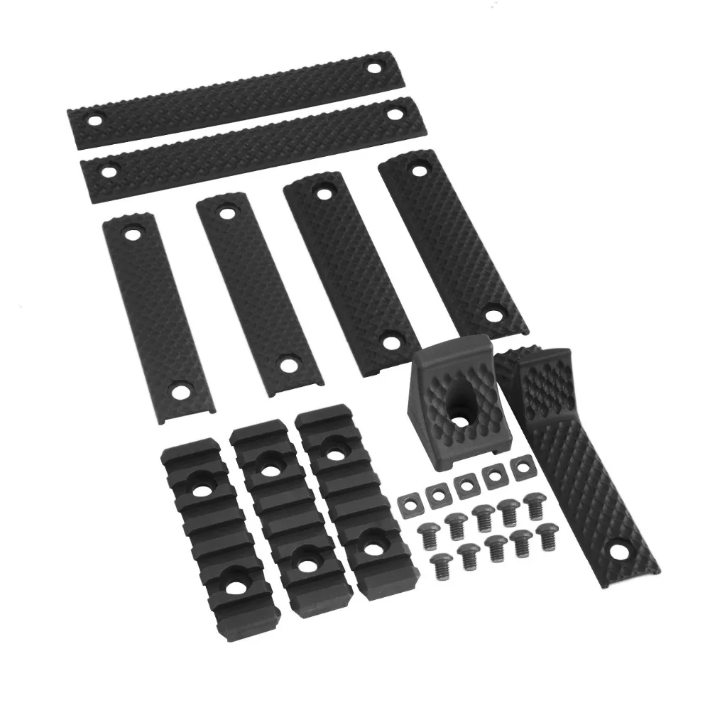 Роскошный рельсовая планка крышка комплект защита для рук с рельсовый профиль 8-Rib Handstop для KAC URX III 3,1 текстурированная