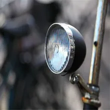 Retro Bicycle Front Light Bike Accessory Vintage 3LED Headlight with Bracket A30