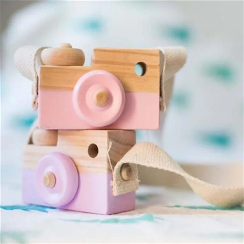 Cute Wood Camera Toys Safe Natural Toy For Baby Children Fashion Clothing Nordic European Style 