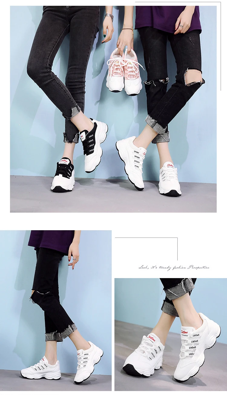 Женская обувь на платформе Модные Повседневные кроссовки Женская Туфли без каблуков воздухопроницаемая комфортная обувь женские