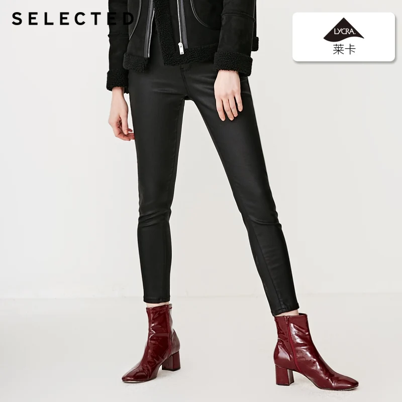 SELECTED Women's Black Slight Stretch Skinny Jeans C|419132526 SELECTED Women's Black Slight Stretch Skinny Jeans C|419132526