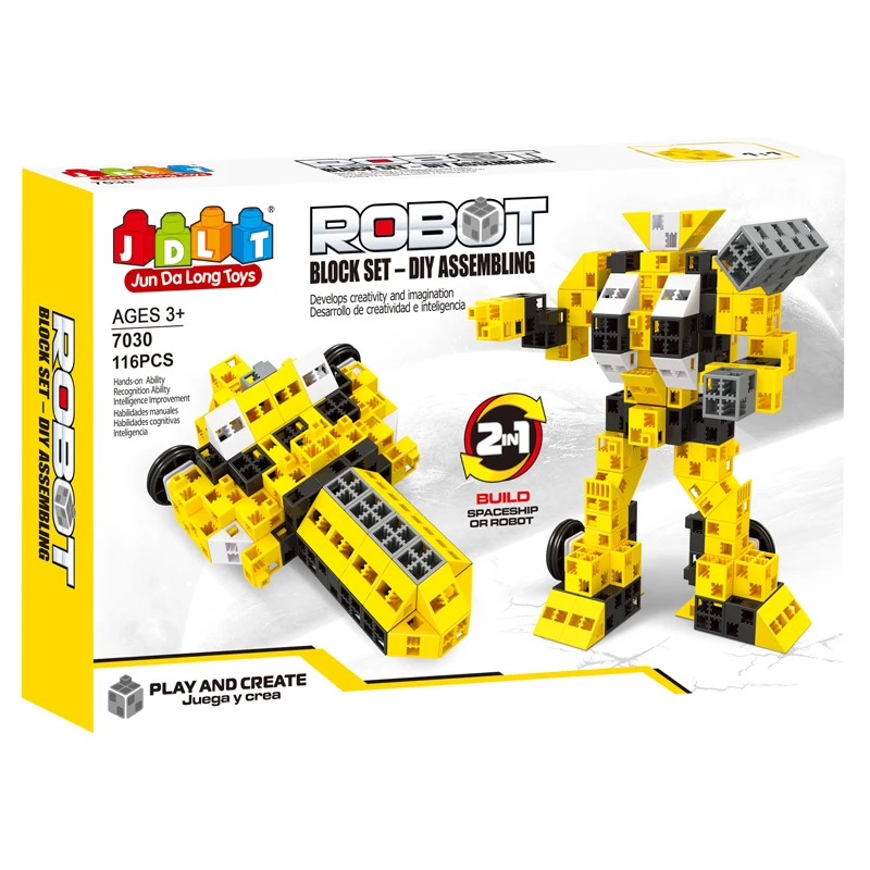 2016 JDLT DIY Series Blocks Robot Set 2 in 1 Function 116PCS DIY