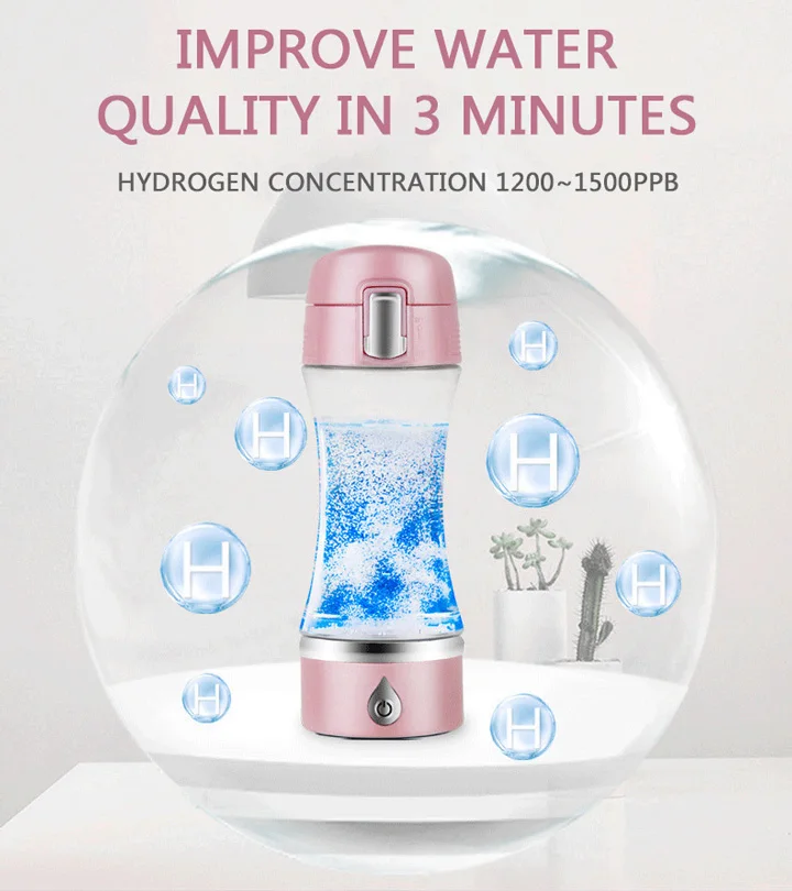 TINTON LIFE 350 мл водород богатый генератор воды щелочной энергии стеклянная бутылка Анион ионизатор воды Анти H2 здоровая умная чашка
