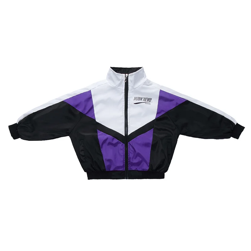 Girl Dance Costume Children Costumes Kid Cool Hip Hop Clothing Zip Up Windbreaker Bomber Jacket Top Streetwear Jogger Pants For Girls Boys Jazz Dance Costume Clothes