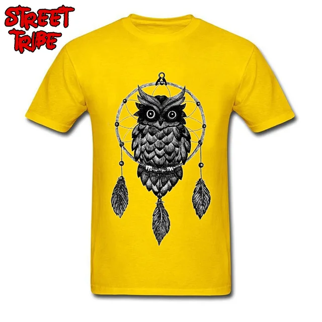 Dream Catcher Owl T-shirt Print Men Gift T Shirt