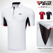 PGM рубашки для гольфа в стиле пэчворк, Мужская футболка с коротким рукавом, спортивная одежда для гольфа, Мужская футболка с дышащей сеткой для тенниса, AA11820