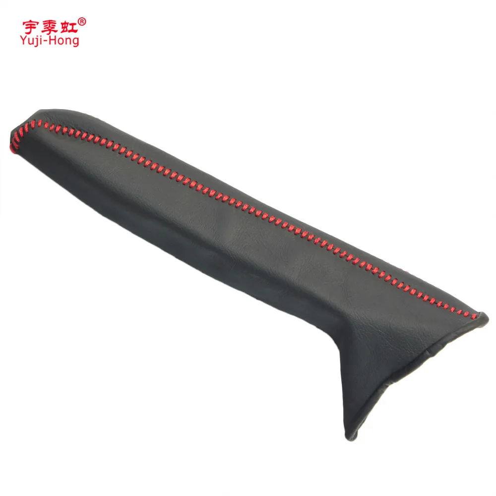Yuji-Hong Car Handbrake Covers Case for Nissan NV200 Handbrake Cover Genuine Leather Grips Hand-stitched Black