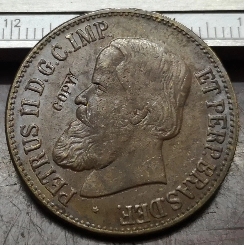 

1889 Brazil copper coin