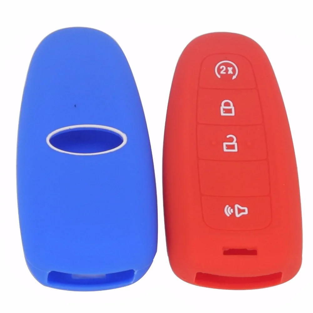 Jingyuqin 10 шт./лот пульт дистанционного управления 4 кнопки силиконовый чехол для автомобильного смарт-ключа крышка оболочки автомобиля-Стайлинг для Ford Edge